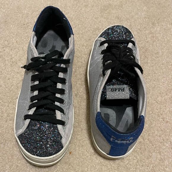 EUC P448 Low Top Metallic Multi-glitter John Sneakers - Picture 2 of 5